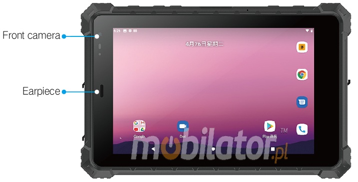 Mobipad 08DS-RTML wstrzsoodporny przemysowy tablet Android 4G LTE IP68